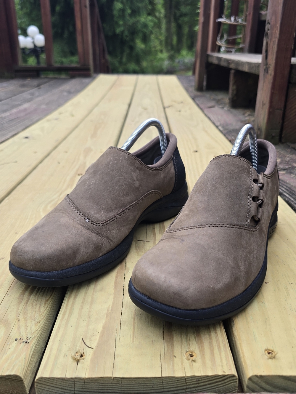 Merrell Topo Twist Slip-on Shoes, Stone Brown Nubuck Leather, Womens Sz 10